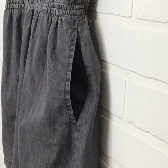 Rvca shortall lightweight 100% cotton  charcoal grey pockets elastic waist XS - Picture 2 of 13